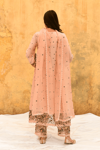 Niti Bothra-Pink Orchid Long Kurta Set-INDIASPOPUP.COM