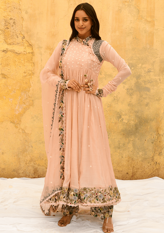 Niti Bothra-Pink Orchid Poshak Angrakha Set-INDIASPOPUP.COM