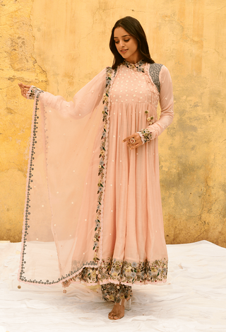 Niti Bothra-Pink Orchid Poshak Angrakha Set-INDIASPOPUP.COM