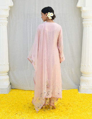 Niti Bothra-Pink Heavy Long Kurta Set-INDIASPOPUP.COM