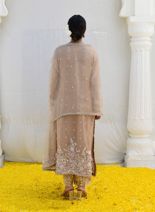 Niti Bothra-Ivory Heavy Long Kurta Set-INDIASPOPUP.COM