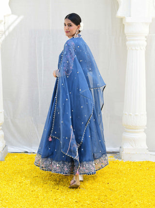 Niti Bothra-Blue Reef Anarkali Set-INDIASPOPUP.COM