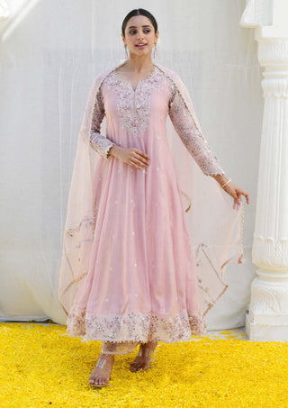 Niti Bothra-Pink Reef Anarkali Set-INDIASPOPUP.COM