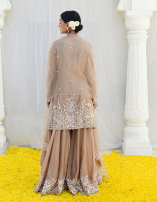 Niti Bothra-Ivory Heavy Embroidered Sharara Set-INDIASPOPUP.COM