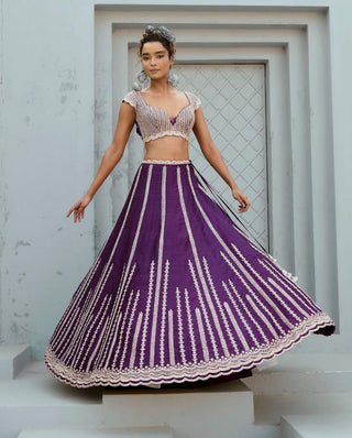 Juliet purple lehenga set