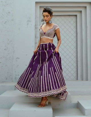 Juliet purple lehenga set