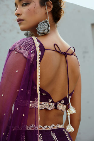 Juliet purple lehenga set