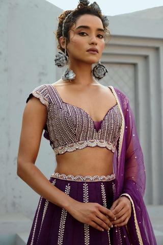 Juliet purple lehenga set