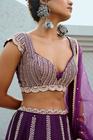 Juliet purple lehenga set