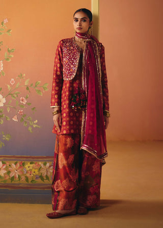 Meher rust kurta and salwar set