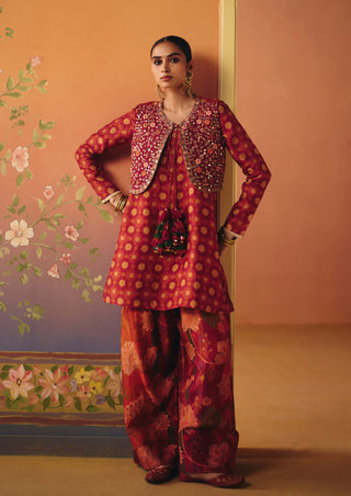 Meher rust kurta and salwar set