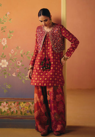 Meher rust kurta and salwar set