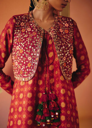 Meher rust kurta and salwar set