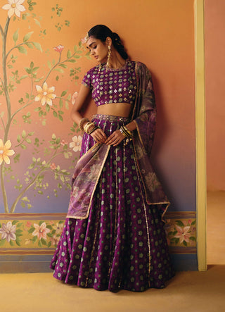 Saanjh purple lehenga set