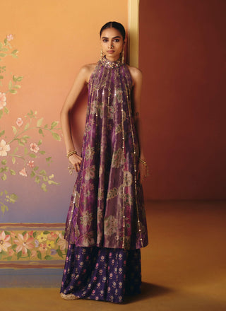 Saanjh purple tunic and kali pants