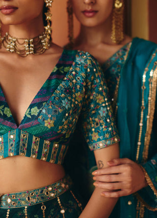 Mahi blue lehenga set