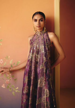 Saanjh purple tunic and kali pants