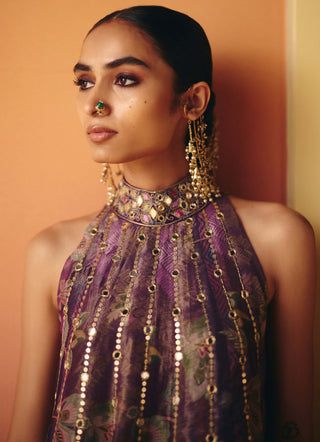 Saanjh purple tunic and kali pants