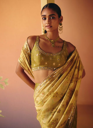 Reet ivory sari set