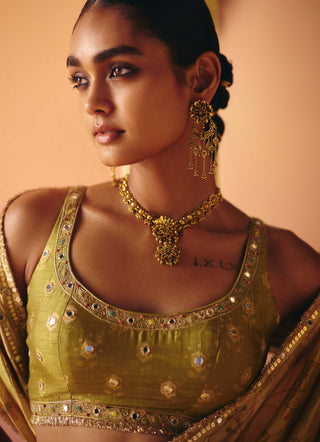 Reet ivory sari set