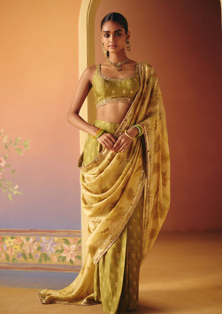 Reet ivory sari set