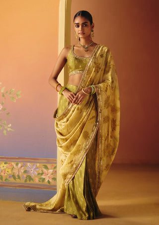 Reet ivory sari set