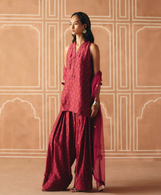 Berry plum farshi salwar kurta set
