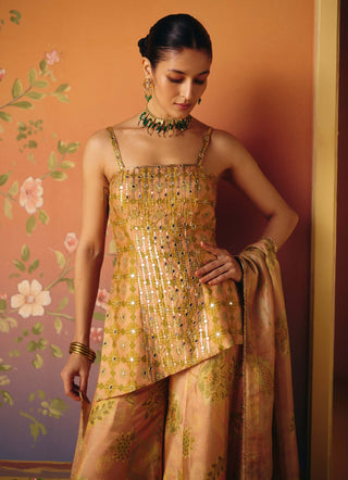 Noor blush tunic and sharara set