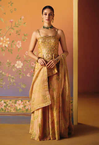 Noor blush tunic and sharara set