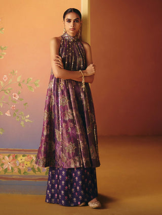 Saanjh purple tunic and kali pants