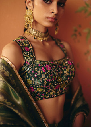 Seher green lehenga set