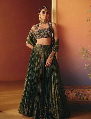 Seher green lehenga set