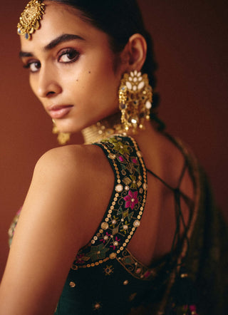 Seher green lehenga set