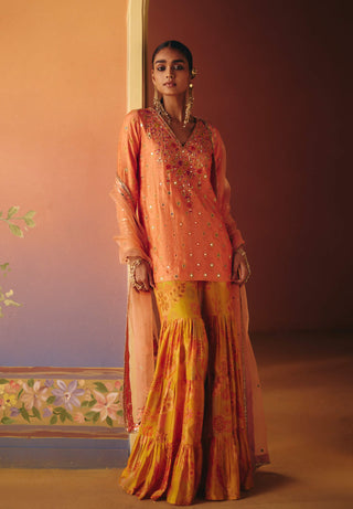 Soni yellow sharara set