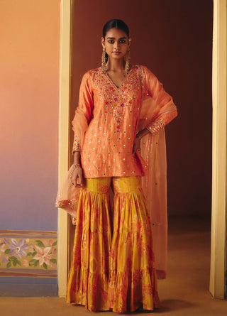 Soni yellow sharara set