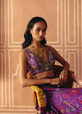 Imperial violet crop top and flared pants