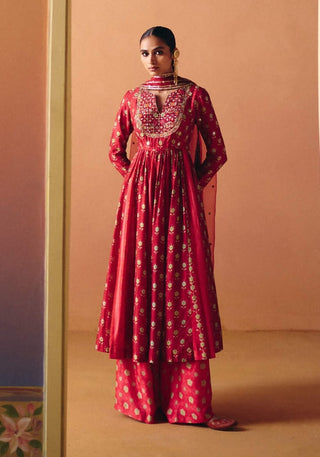 Ruhi pink anarkali set