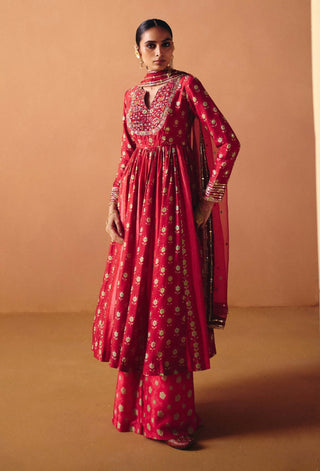 Ruhi pink anarkali set