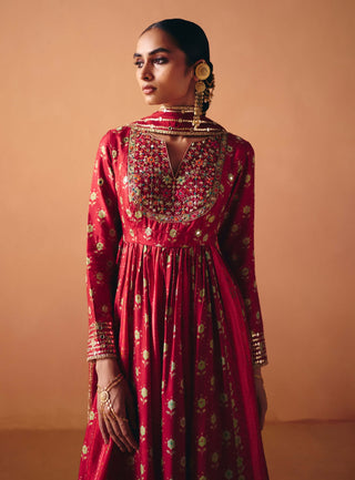 Ruhi pink anarkali set