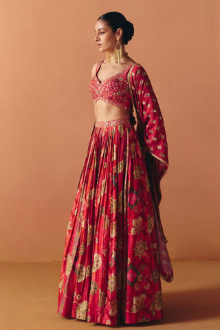Ruhi pink lehenga set