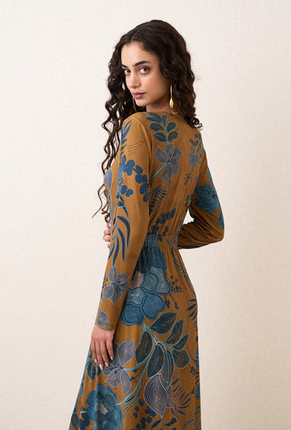 Yavira gathered midi dress