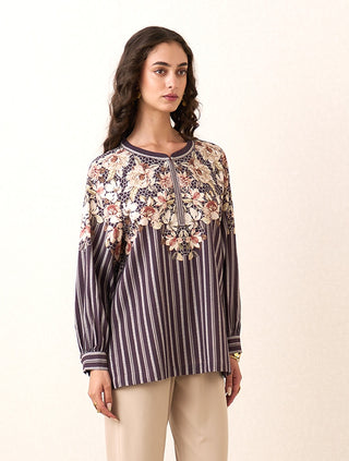 Cove floral embroidered top