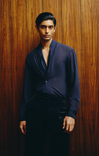 Midnight paisley velvet tuxedo set