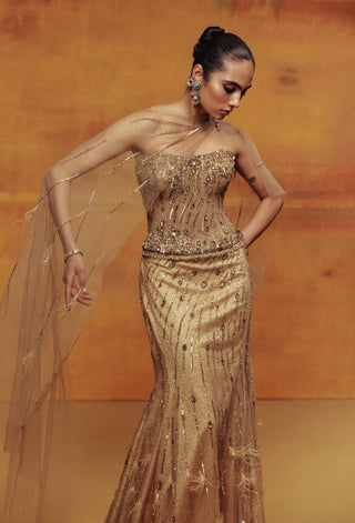 Auric flame corset & skirt set