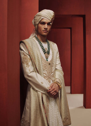 Celestial crème sherwani set