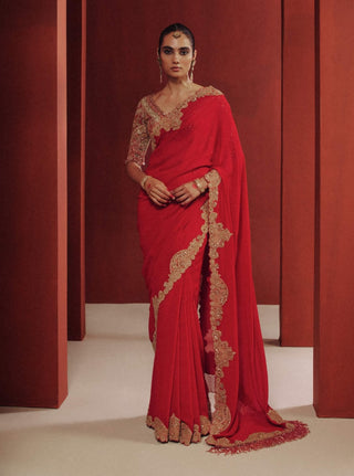 Opaline bridal sari set