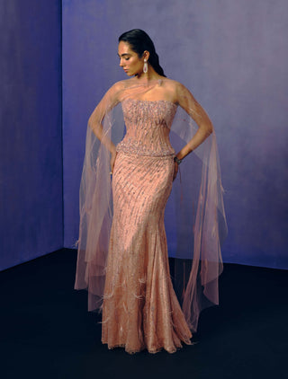 Blush Mirage Corset & Skirt Set