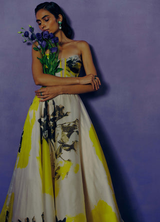 Butterveil Print Ball Gown