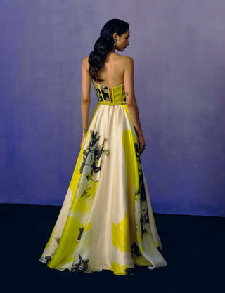 Butterveil Print Ball Gown