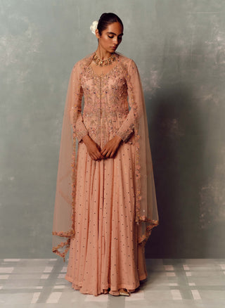 Sunset Petal Kurta with skirt set